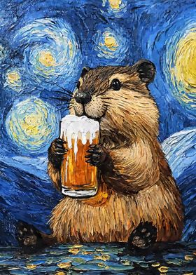 Beaver with Beer