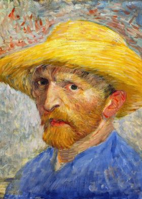 Self Portrait with Straw Hat