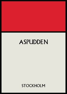 Aspudden Stockholm Poster