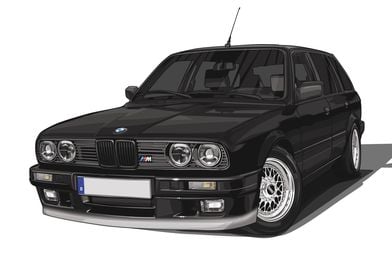 BMW E30 320i Touring BBS