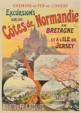 Normandy & Brittany Travel Poster