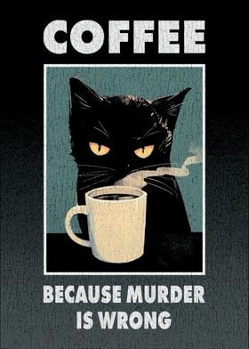 Coffee Cat Poster