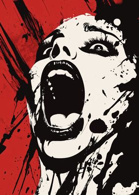 Scream Woman Art Print