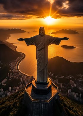 Christ the Redeemer Sunset