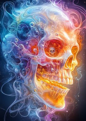 Skull in Smoke