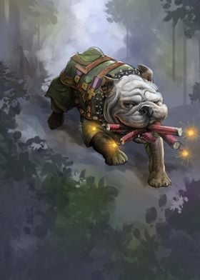 Bulldog with Explosives