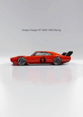 Dodge Charger RT HEMI 1969 Racing