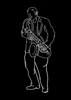 Saxophone Player Silhouette Jazz Music Saxophonist