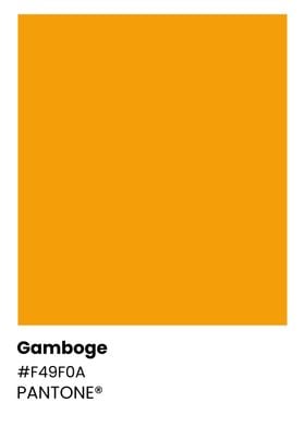 Pantone Gamboge Color