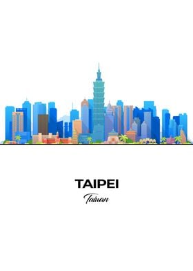 Taipei Skyline Illustration