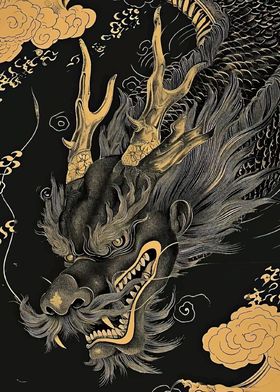 Japanese Dragon Illustration