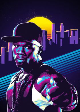 50 Cent Retro Art