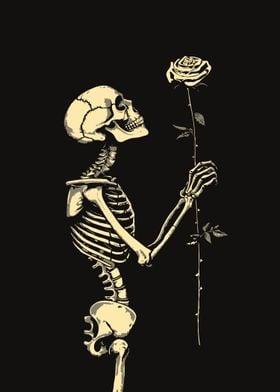 Skeleton with Rose