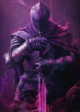 Purple Knight with Sword