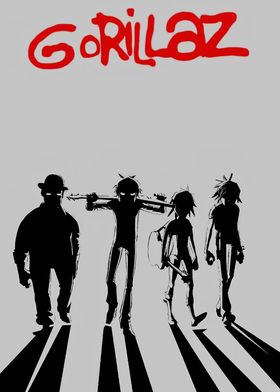 Gorillaz Band Silhouette