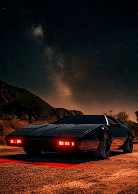 Knight Rider Car Under Stars