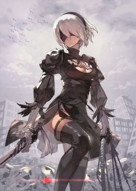 2B Nier Automata Artwork