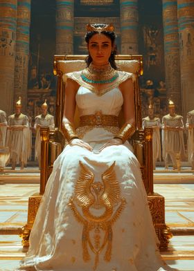 Egyptian Queen on Throne