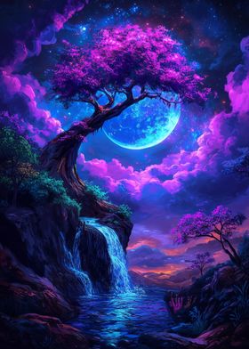 Fantasy Waterfall Landscape