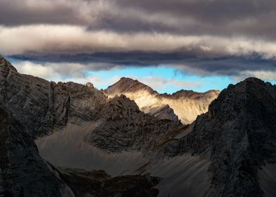 Innsbruck Mountain Peaks and Clouds