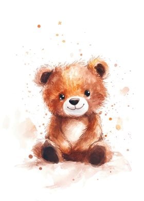 Cute Watercolor Bear