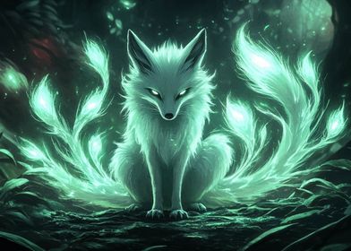 Mystical Green Fox