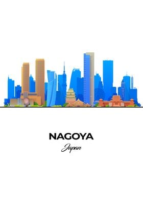 Nagoya Skyline Illustration