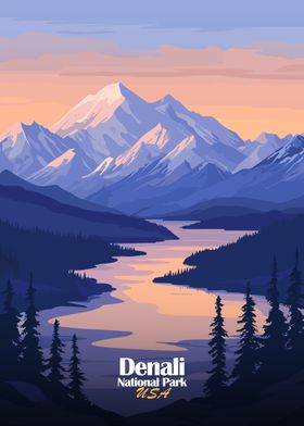 Denali National Park Poster