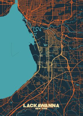 Lackawanna, New York City Map