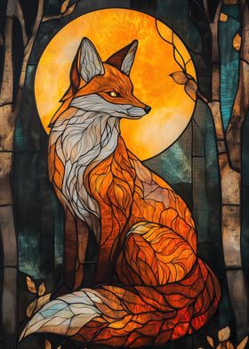 Stained Glass Fox