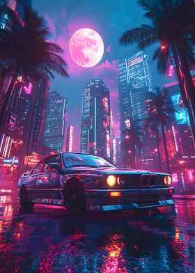 BMW M3 E30 Neon City