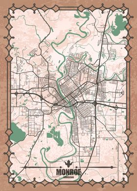 Monroe, Louisiana Map