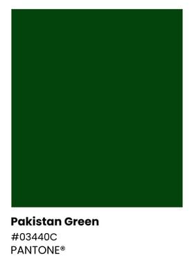 Pakistan Green Color Swatches