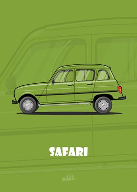 Renault 4L Safari - Verte