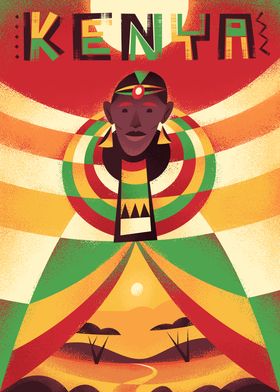 Kenya Travel Poster