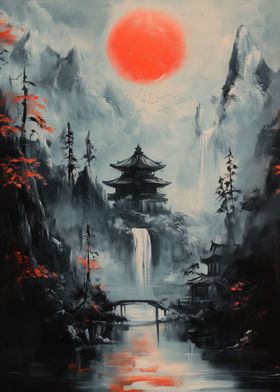 Japanese Temple Landscape