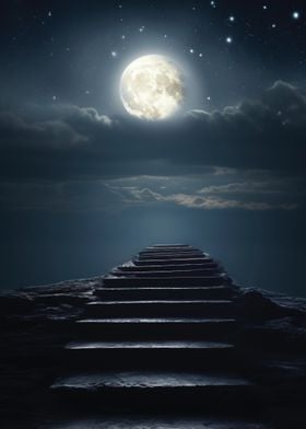 Moonlit Stairway