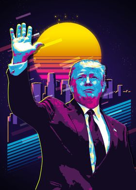 Trump 80s Retro Art