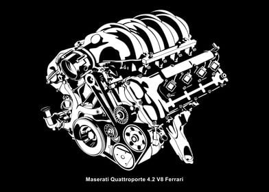 Maserati Quattroporte 42 V8 Ferrari Engine