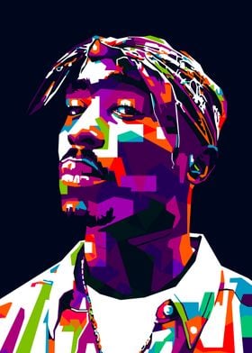 Tupac Shakur Pop Art Portrait wpap