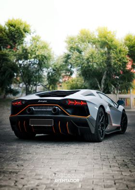 Lamborghini Aventador Rear View