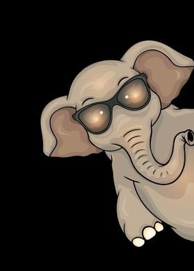 Cool Elephant With Sunglasses Kids Elephant Lover