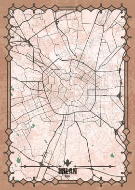 Milan City Map