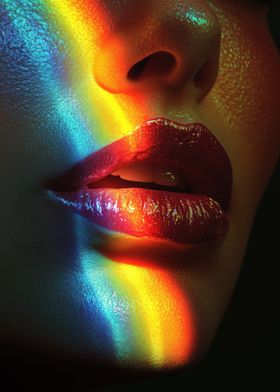 Queer Rainbow Lips