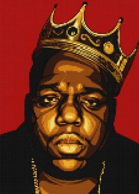 The Notorious B.I.G. Pixel Art