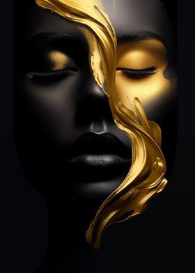 Golden Face Art