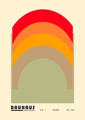 Bauhaus Rainbow Art Print