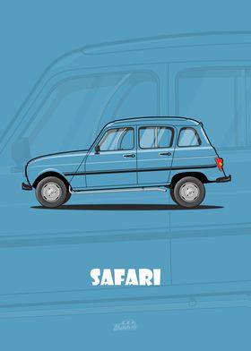 Renault 4L Safari - Bleu