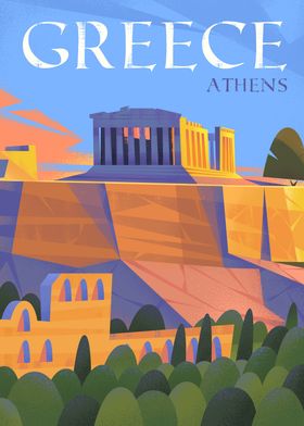 Athens, Greece Illustration