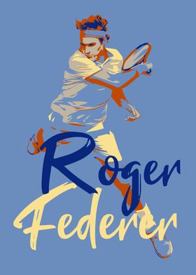 Roger Federer Tennis Poster